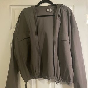 Grey workout bomber jacket